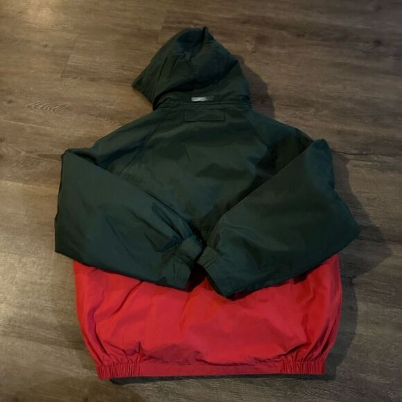 Vtg Nautica Mens 2 in 1 Coat Quilted Lined Layered Hidden Hood Colorblock Sz M - Picture 7 of 14